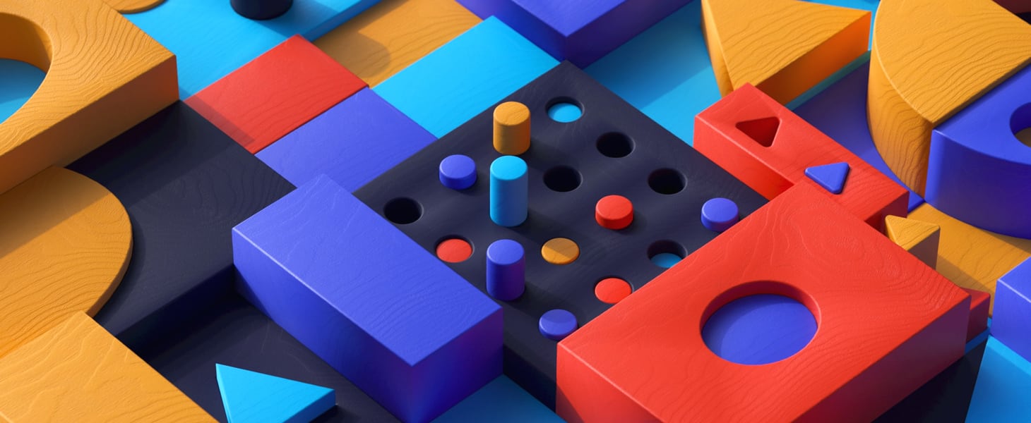 building blocks of various shapes